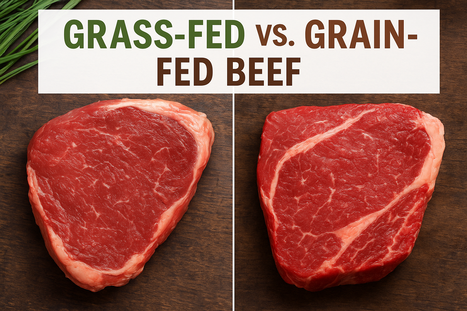 compare images grass fed beef vs grain beef